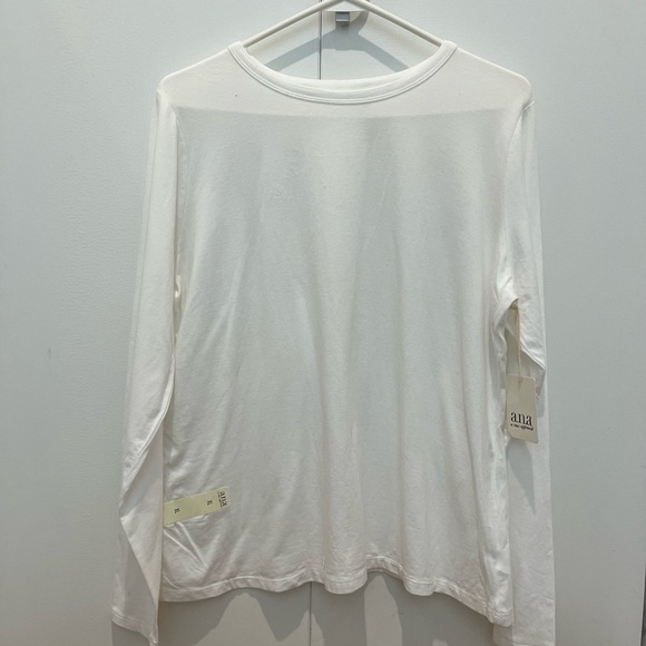 NWT A.N.A a new approach white tee with long sleeves - Picture 1 of 10